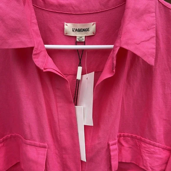 Nwt L’AGENCE Cameron Long Shirt Dress - Picture 9 of 9